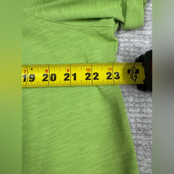 Sundance Womens Short Sleeve Cotton Top Size XL Green Lightweight Normcore Flowy - Picture 4 of 8